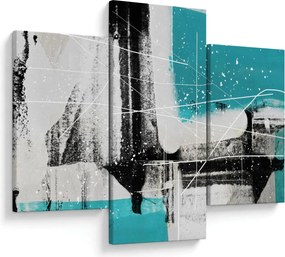 Kép - Türkiz absztrakció (90x60 cm)
