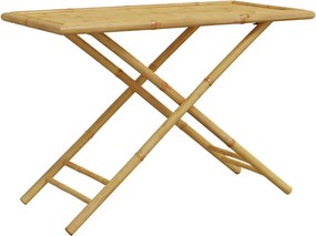 vidaXL összecsukható bambusz kerti asztal 110x55x75 cm