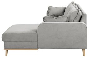 Világosszürke sarokkanapé (jobb oldali) Beata – Ropez