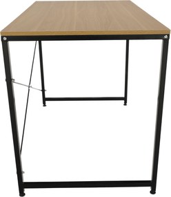 Íróasztal tölgy/fekete, 120x60 cm, MELLORA