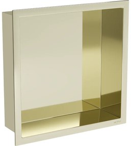 Mexen X-Wall-R fürdőszoba süllyesztett polc kerettel 30 x 30 cm, Arany - 1950303010
