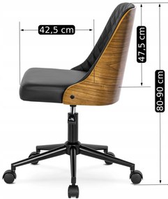 Elegáns Irodai Forgószék Fekete Színben. ALASKA