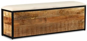 tömör mangófa tárolópad 3 fiókkal 120 x 30 x 40 cm