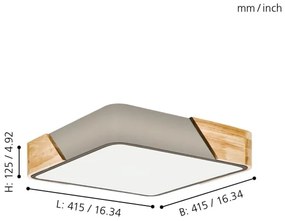 Eglo 99462 - Mennyezeti lámpa GRIMALDINO 2xE27/28W/230V