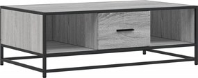vidaXL szürke sonoma szerelt fa és fém dohányzóasztal 100 x 57 x 35 cm
