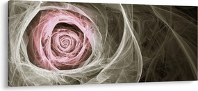 Kép - Absztrakt rózsa világos rózsaszín (120x50 cm)