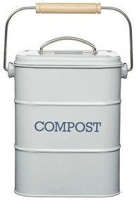 Living Nostalgia szürke komposztálható hulladék gyűjtő, 3 l - Kitchen Craft