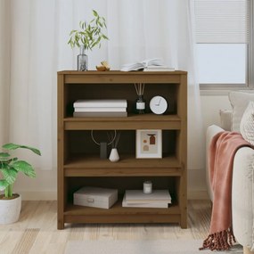 mézbarna tömör fenyőfa faliszekrény 80x35x97 cm