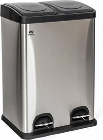 Brilanz szemeteskosár, 2 x 20 l, nerez, 40 l