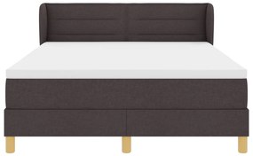 Boxspring Ágy Mattresszel Sötétbarna 140x190 cm Szövet