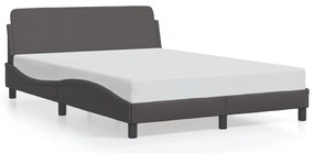 szürke műbőr ágykeret Dover 140 x 190 cm
