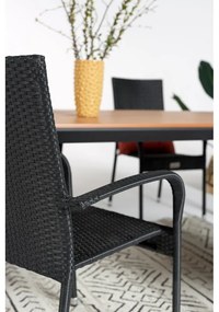 Paris fekete kerti szék mesterséges rattanból - Le Bonom