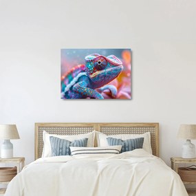Üveg kép - Színes kaméleon (70x50 cm)