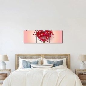 Egy szívfa képe (órával) (90x30 cm)