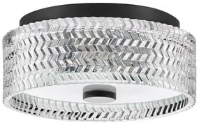 Hinkley HK-ELLE-F-S-BK - Mennyezeti lámpa 2xE27/60W/230V átm. 30,5 cm fekete