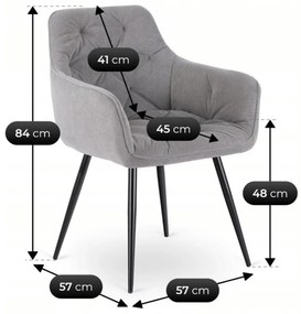 Szürke Szövet Étkezőszék. MODESTO