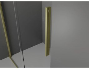 Mexen Velar, zuhanykabin tolóajtóval 90 (ajtó) x 85 (fal) cm, 8mm átlátszó üveg, arany matt, 871-090-085-01-55