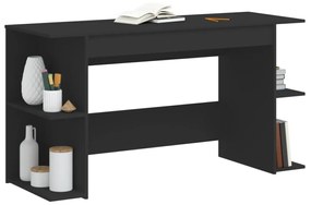 fekete szerelt fa íróasztal 140x50x75 cm