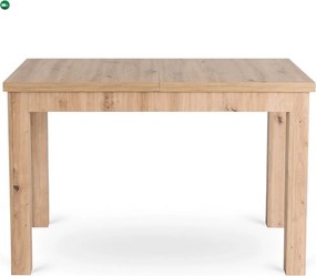 szett étkezőasztal SKUBI 120-160 cm artisan tölgy és 4 szék RODRI bézs