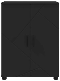 Fürdőszoba Székény polcokkal Fekete 60 x 35 x 80 cm Faanyag