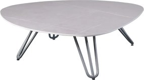 Kerti dohányzóasztal kő asztallappal 88x110 cm Emilia – Garden Pleasure