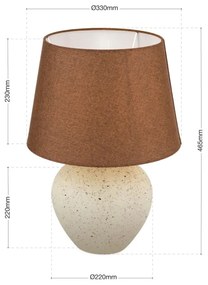 Orion LA 4-1228 - Asztali lámpa MASAI 1xE27/40W/230V kerámia barna/bézs