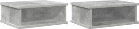 vidaXL Éjjeli asztal 2 pcs Beton Szürke 40 x 31 x 15 cm Faanyag