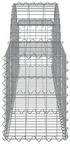 13 db íves horganyzott vas gabion kosár 200x30x40/60 cm