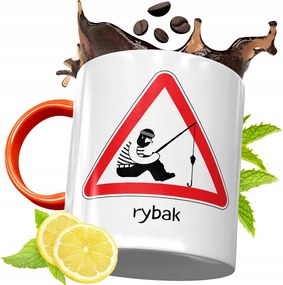 Narancssárga Bögre Horgászoknak Ajándék fényképes nyomtatással