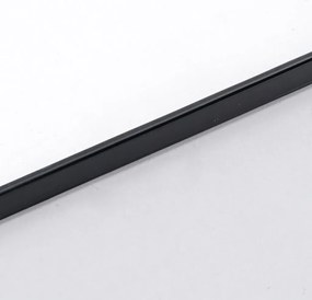 Stuxi Milano Light Black falsíkra szerelhető Walk-in zuhanyfal, 80x200 cm, 8 mm vastag vízlepergető biztonsági üveggel, két távtartóval