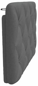 sötétszürke szövet fejtámla párna 90 cm