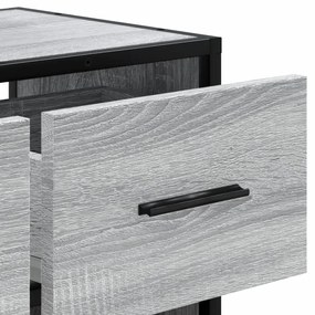 szürke sonoma színű szerelt fa TV-szekrény 60 x 31 x 39,5 cm