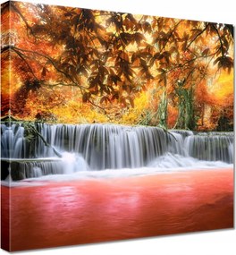 Vászonkép 90x90 Narancssárga vízesés