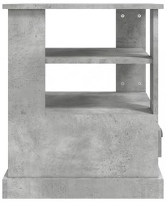 betonszürke szerelt fa dohányzóasztal 50x50x60 cm
