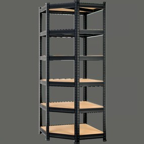 Deuba Sarok 6 polcos polc - fekete