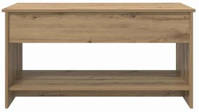 Dohányzóasztal kézműves tölgy 102 x 50 x 52.5 cm Faanyag