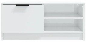 fehér magasfényű szerelt fa TV-szekrény 80x35x36,5 cm