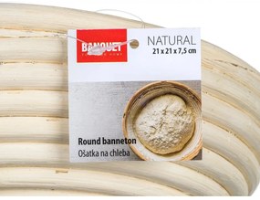 Banquet Kerek kenyérkosár kenyérkelesztéshezNatural átmérő 21 x magasság 7,5 cm, négylevelű