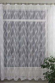 Mg Függöny jacquard 95/100 Fehér 300x160 got szalaggal