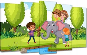 Vászonkép 100x60 Állatkert Állatok Szafari Elefánt