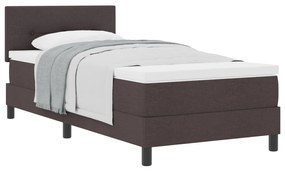 Boxspring Ágy Matraccal Sötétbarna 100x200 cm Szövet