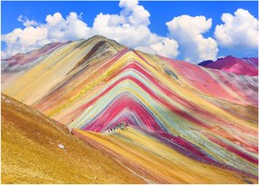 Üveg kép - Rainbow Mountain, Peru (70x50 cm)