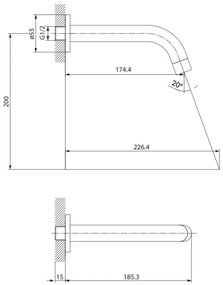 Cersanit S951-553 - Kifolyó rejtett beépítéshez ZEN fényezett króm