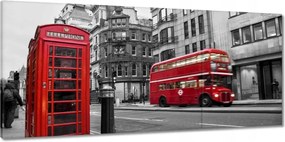 Vászonkép 150x70 Piros busz