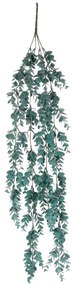 Mű eukaliptusz ág, 15 x 70 x 16 cm, petrolkék