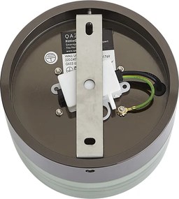 Design fali lámpa fekete, világoszöld üveggel IP44 - Michele