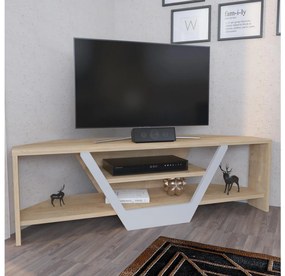 TV asztal/Szekrény Sarra (fehér + tölgy)  . 1102561