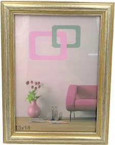 Képkeret 13x18 üveggel ezüst-arany univerzális klasszikus