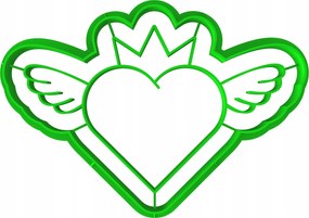 Prémium Mézeskalács lyukasztó keksz Valentin Nap szív 10cm