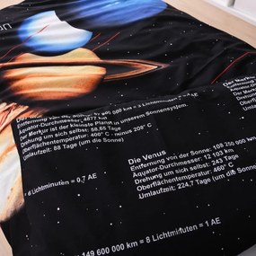 Pamut ágynemű Vesmír, 135 x 200 cm, 80 x 80 cm